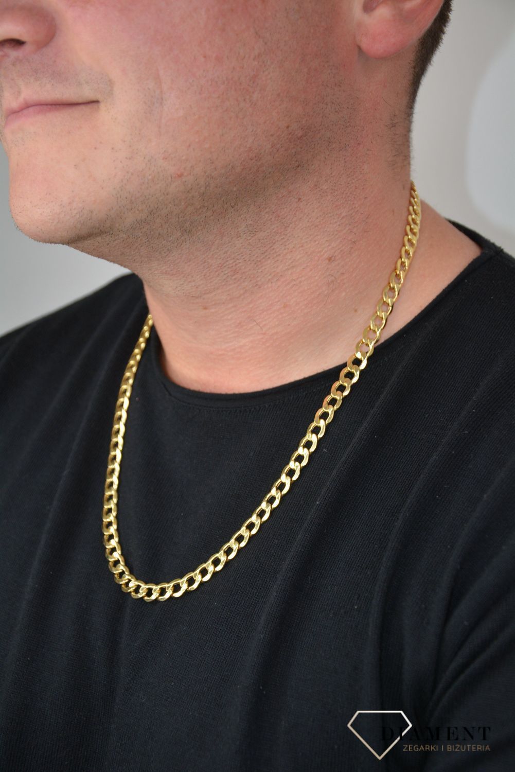 Złoty łańcuszek 585 pancerka 8 mm DIA-LAN-1117-585D 8mm.jpg